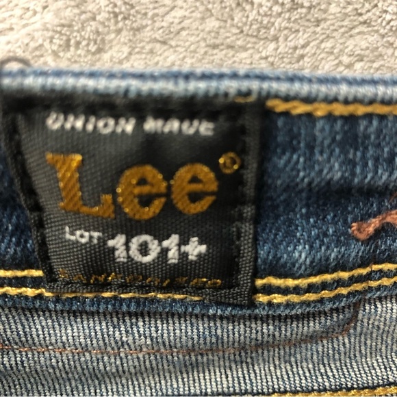 Lee 101+ Crop Distressed Ankle Denim Jeans - Picture 4 of 10